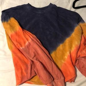 New PINK crop tie dye top